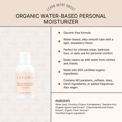 Water Based Personal Moisturizer - Organic Strawberry
