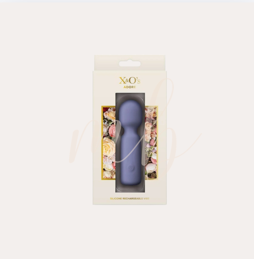 X and O's Adore Rechargeable Silicone Mini Vibrating Wand