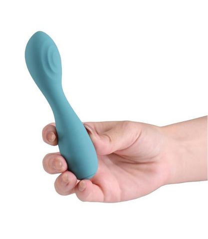 X & O's Cherish Rechargeable Silicone Curved Vibrator Teal