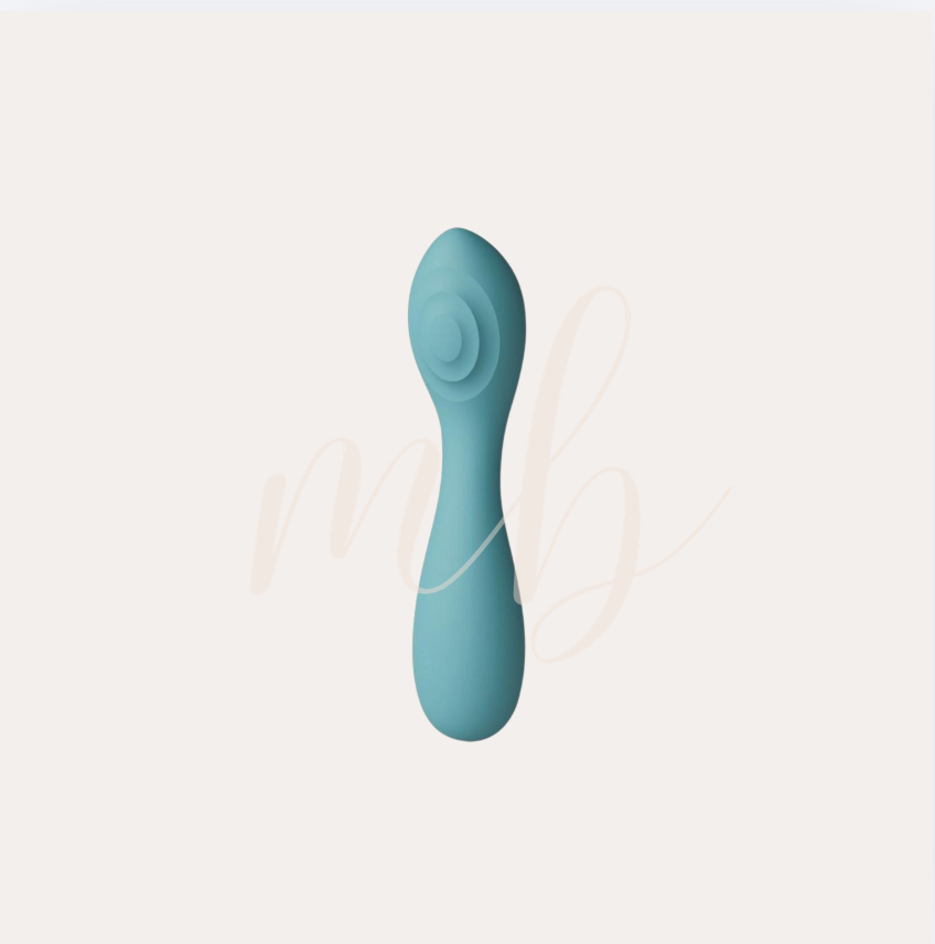 X & O's Cherish Rechargeable Silicone Curved Vibrator Teal