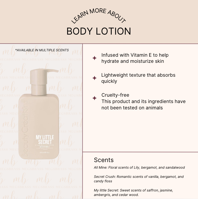 Body Lotion: Cruelty Free (multiple Scents)